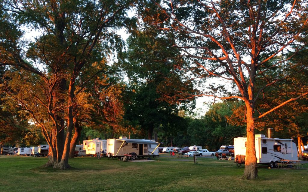 Crowded campground