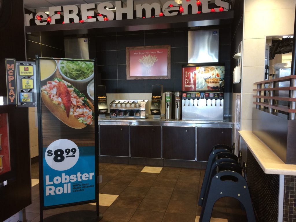McDonald's Lobster Roll sign