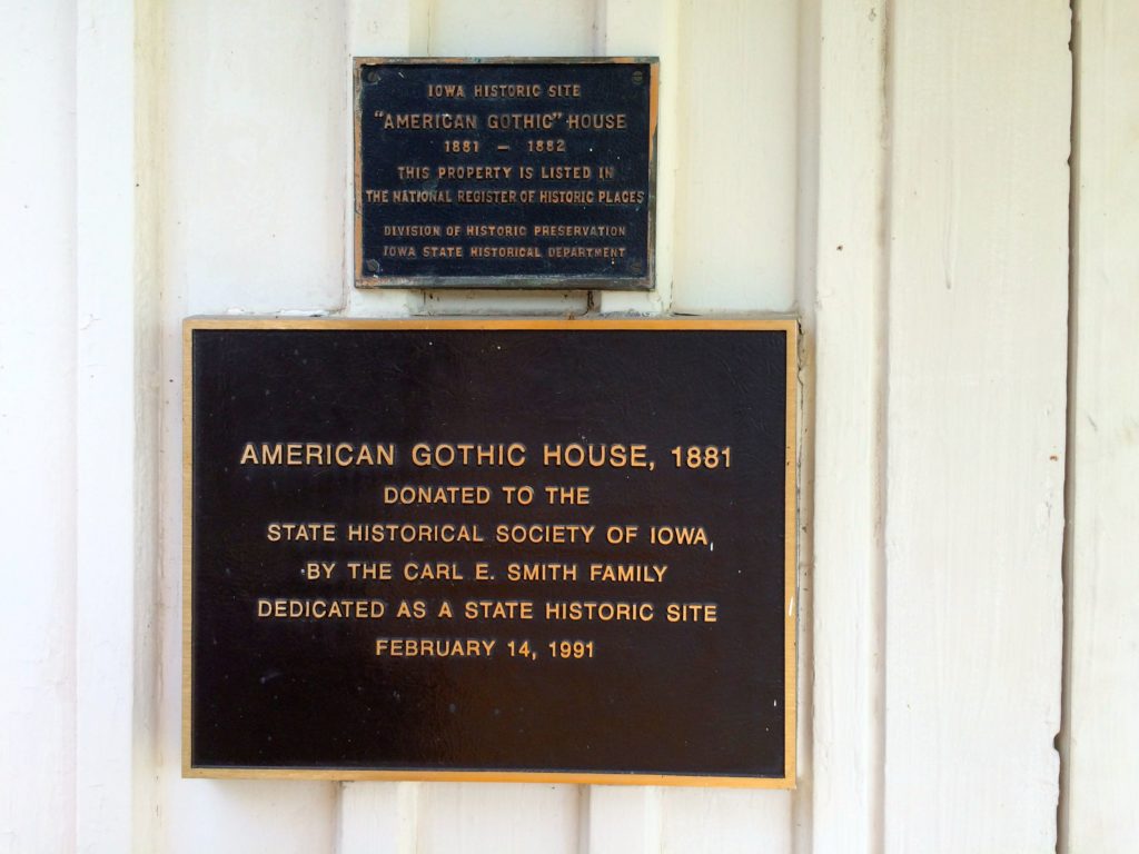 Plaques by the door