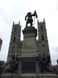 Statue in front of cathdral