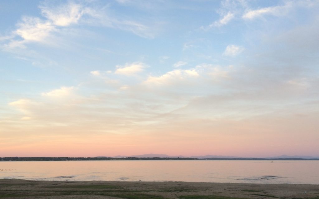 Sunset looking east near McD's