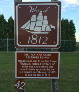 War of 1812 sign