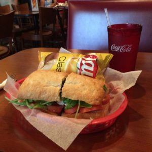 caprese sandwich at Ken's pizza and pub