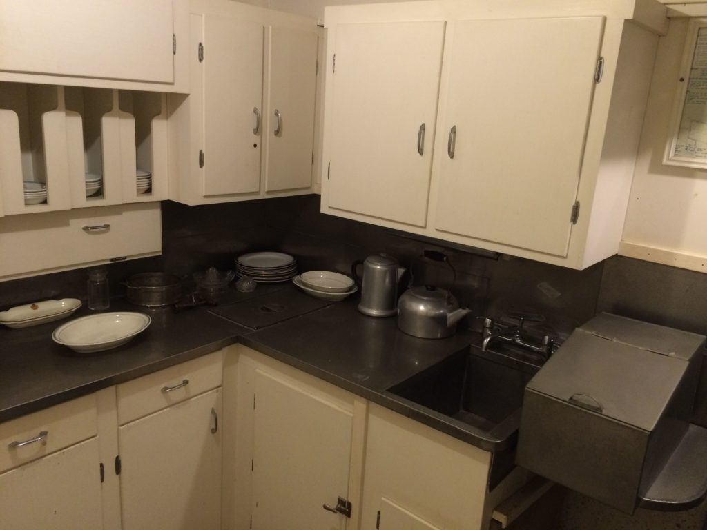 kitchen in rail car