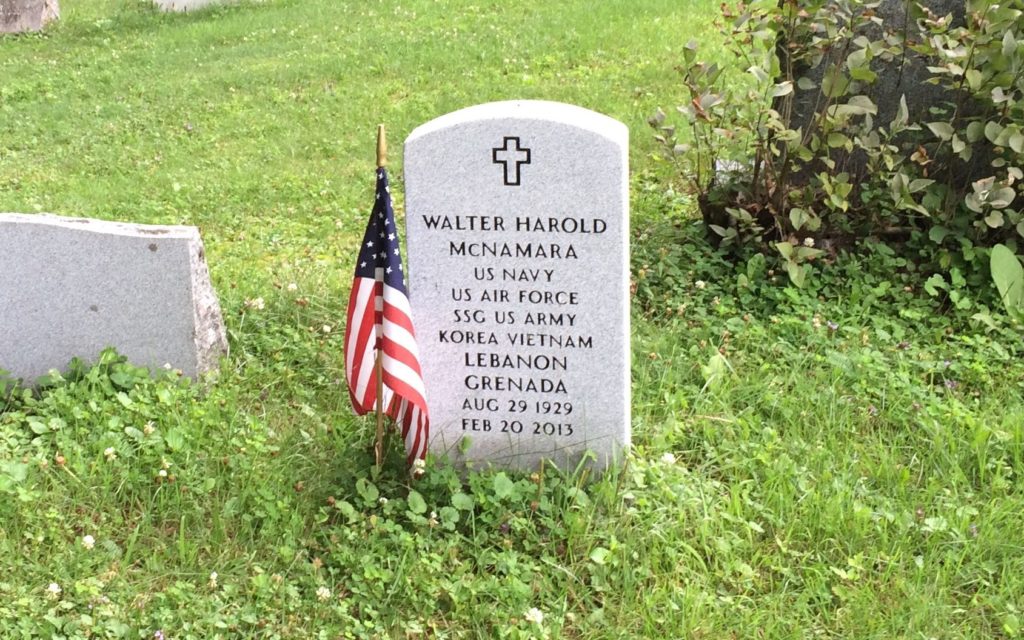 Grave with multiple wars on it