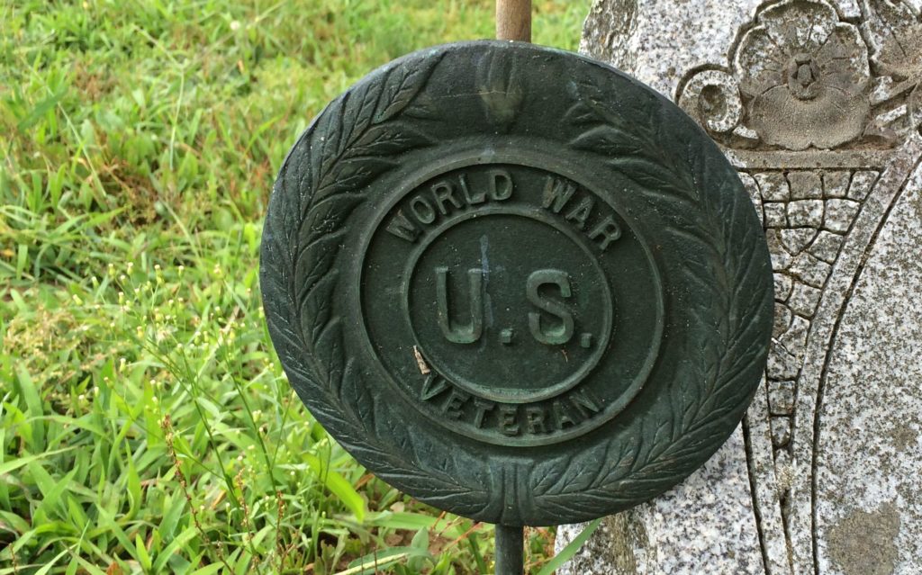 World War I flag holder
