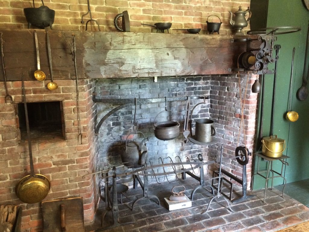 fireplace in stencil house